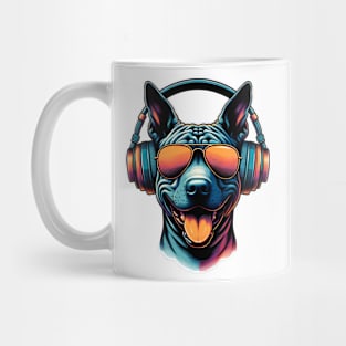 Smiling Thai Ridgeback as a Musical DJ Mug